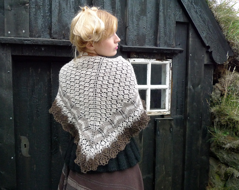 Icelandic modern lace shawl, Evelyn Clark