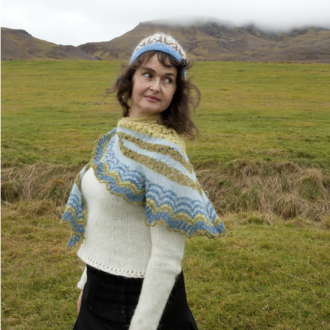 Alternative view of Icelandic Spring shawl with Gilitrutt KIT
