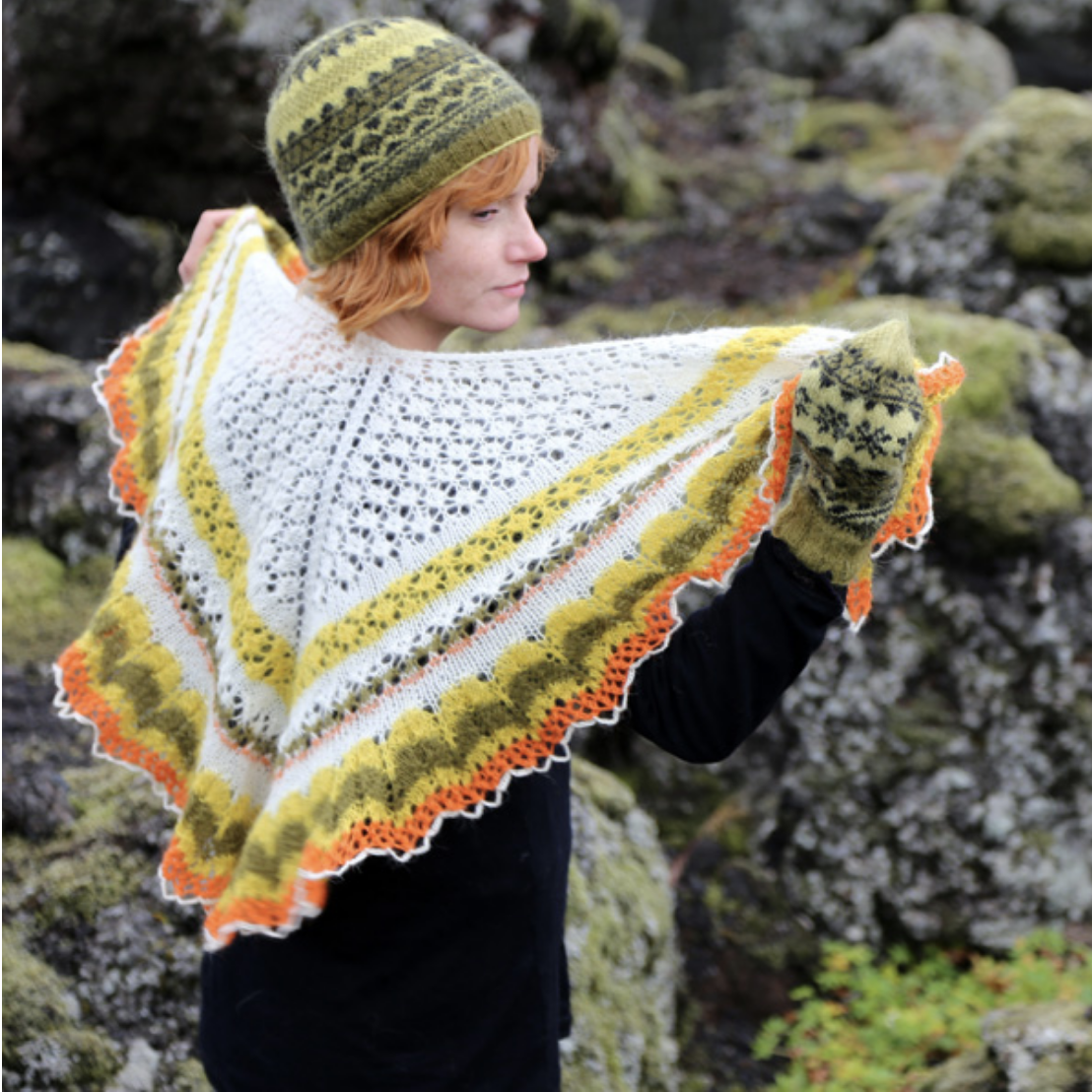 Icelandic Spring shawl with Gilitrutt KIT - Image 3