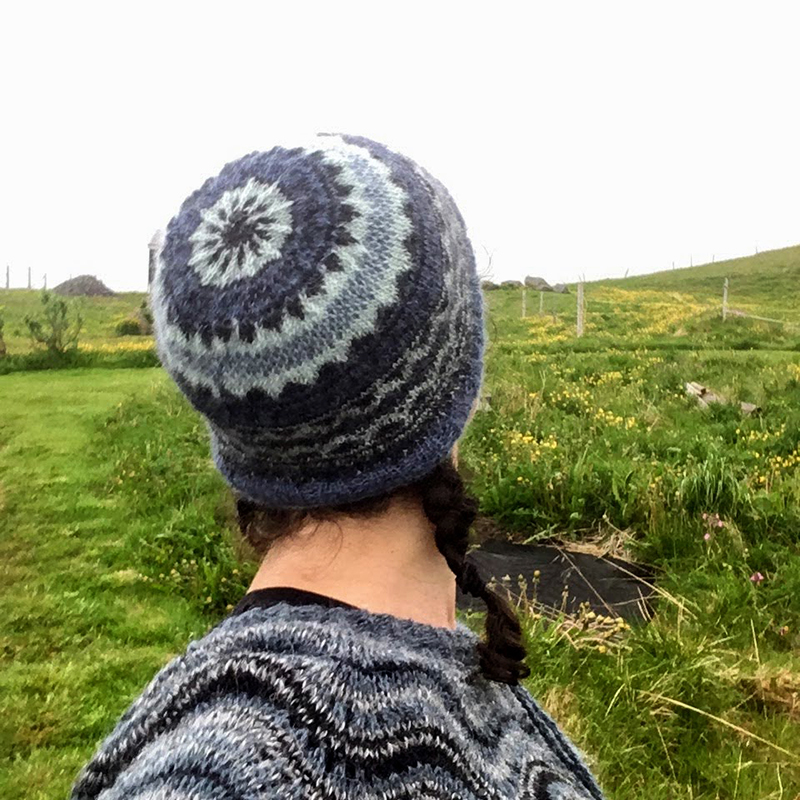 Icelandic wool cable knit hat turquoise Accessoires Hoeden & petten Wintermutsen 
