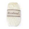Hosuband: 80% new wool, 20% nylon, Aran weight